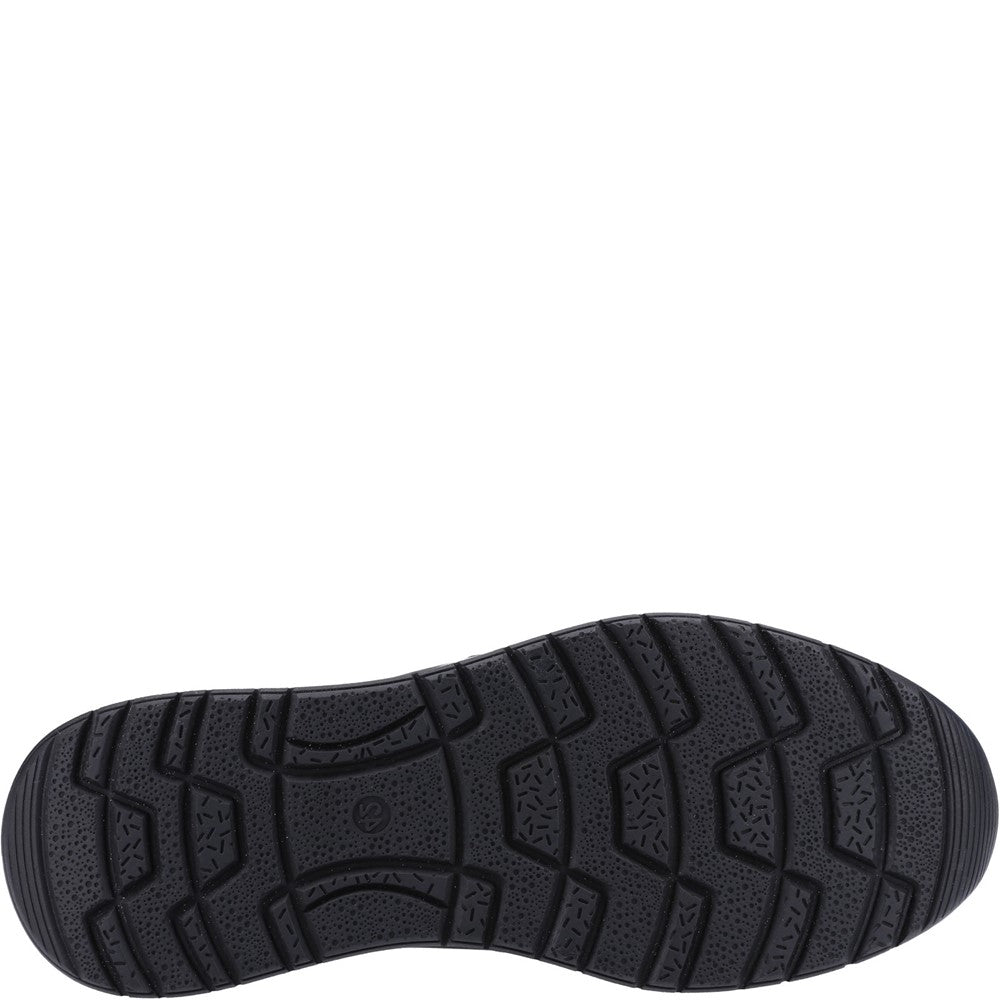 Mens Classic Slip On Shoes Black Nubuck Hush Puppies Cole Shoe