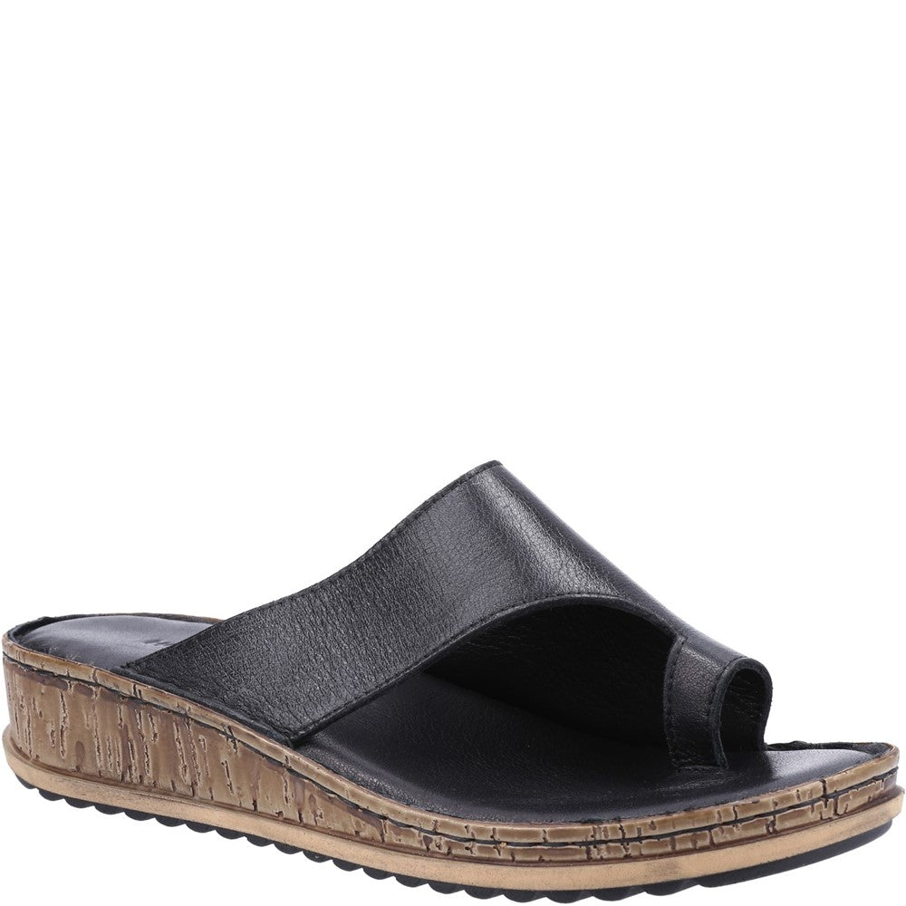 Sandal Ladies Summer Black Hush Puppies Elissa Toepost Sandal