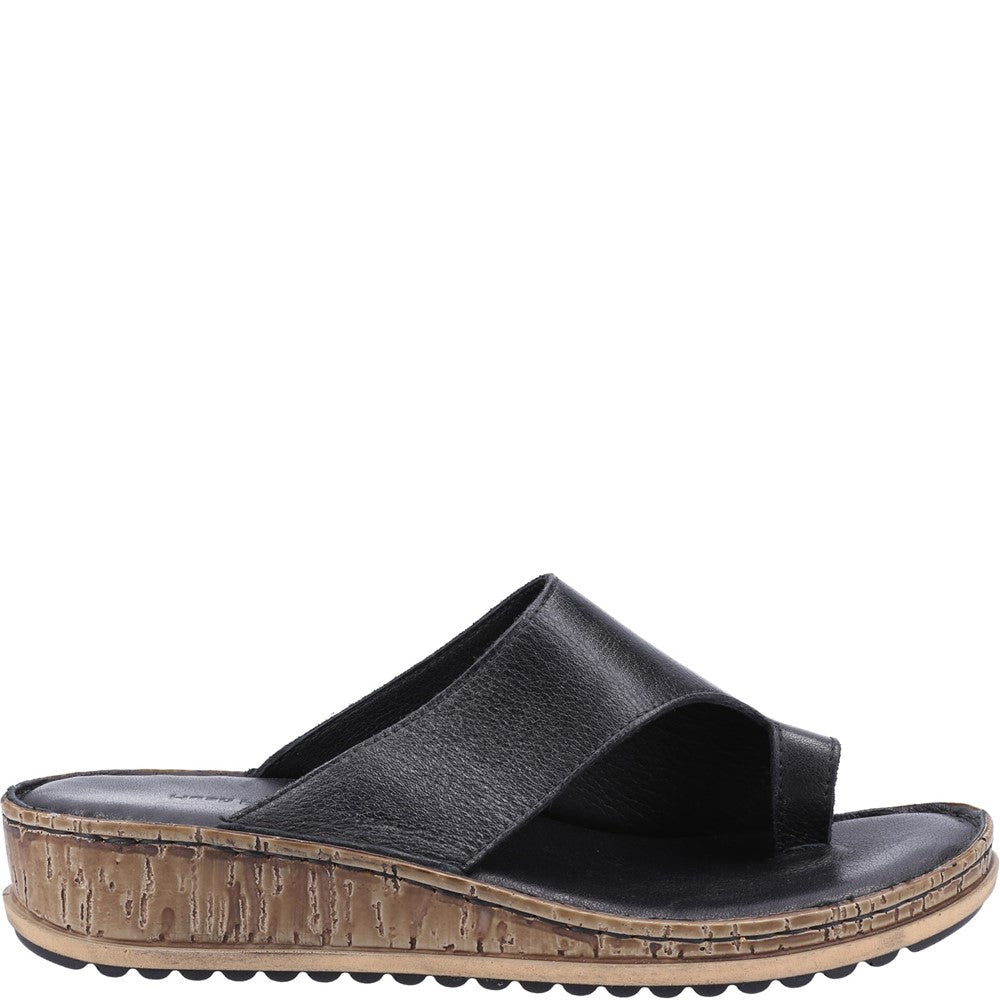 Sandal Ladies Summer Black Hush Puppies Elissa Toepost Sandal