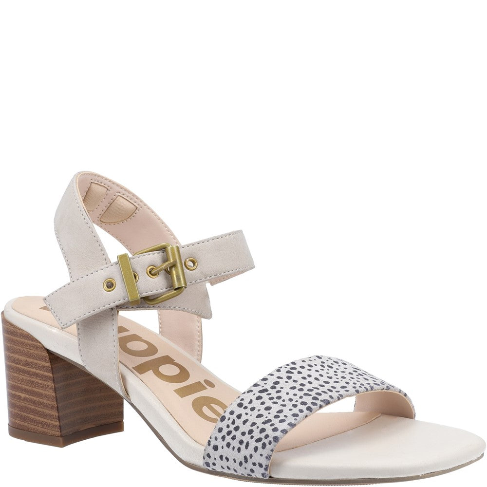 Ladies Heeled Sandals Ivory Hush Puppies Leila Heel Hugger