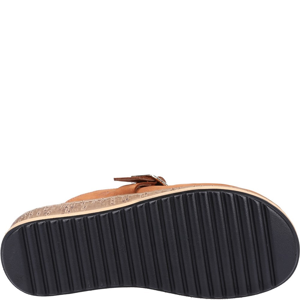 Sandal Ladies Summer Tan Nubuck Hush Puppies Sorcha Mule Sandal