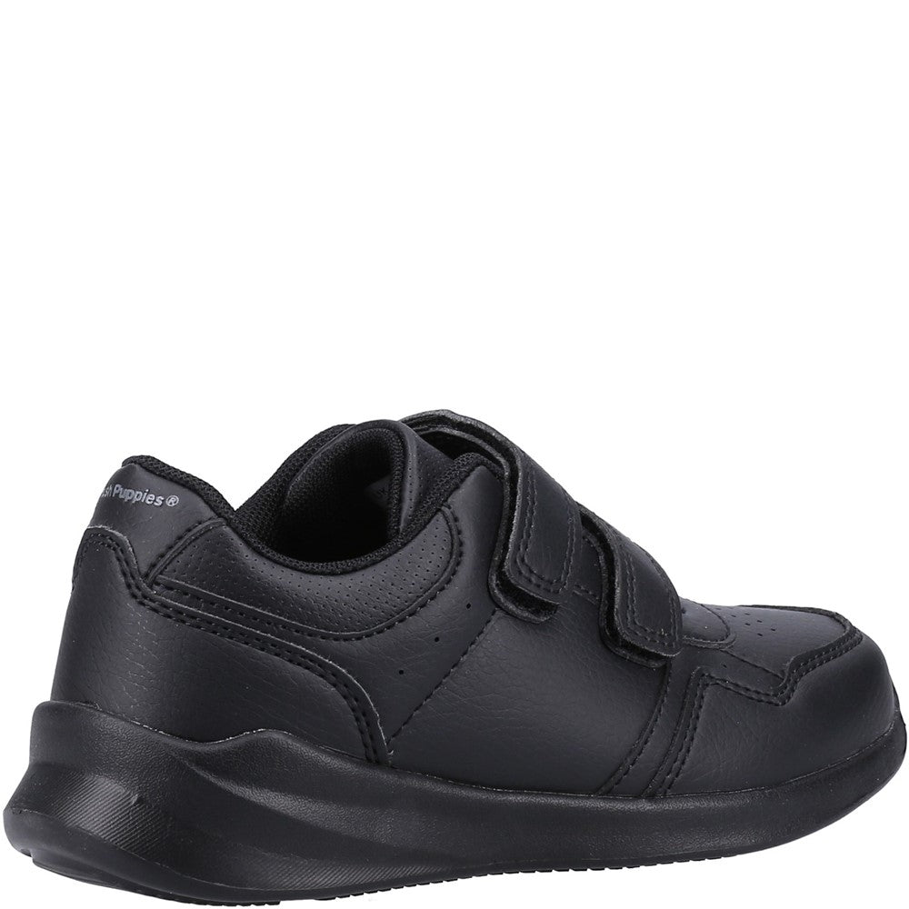 Unisex BTS Black Hush Puppies Marling Easy Junior Shoes