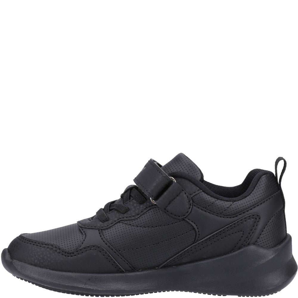 Unisex BTS Black Hush Puppies Marling Bungee Lace Junior Shoe