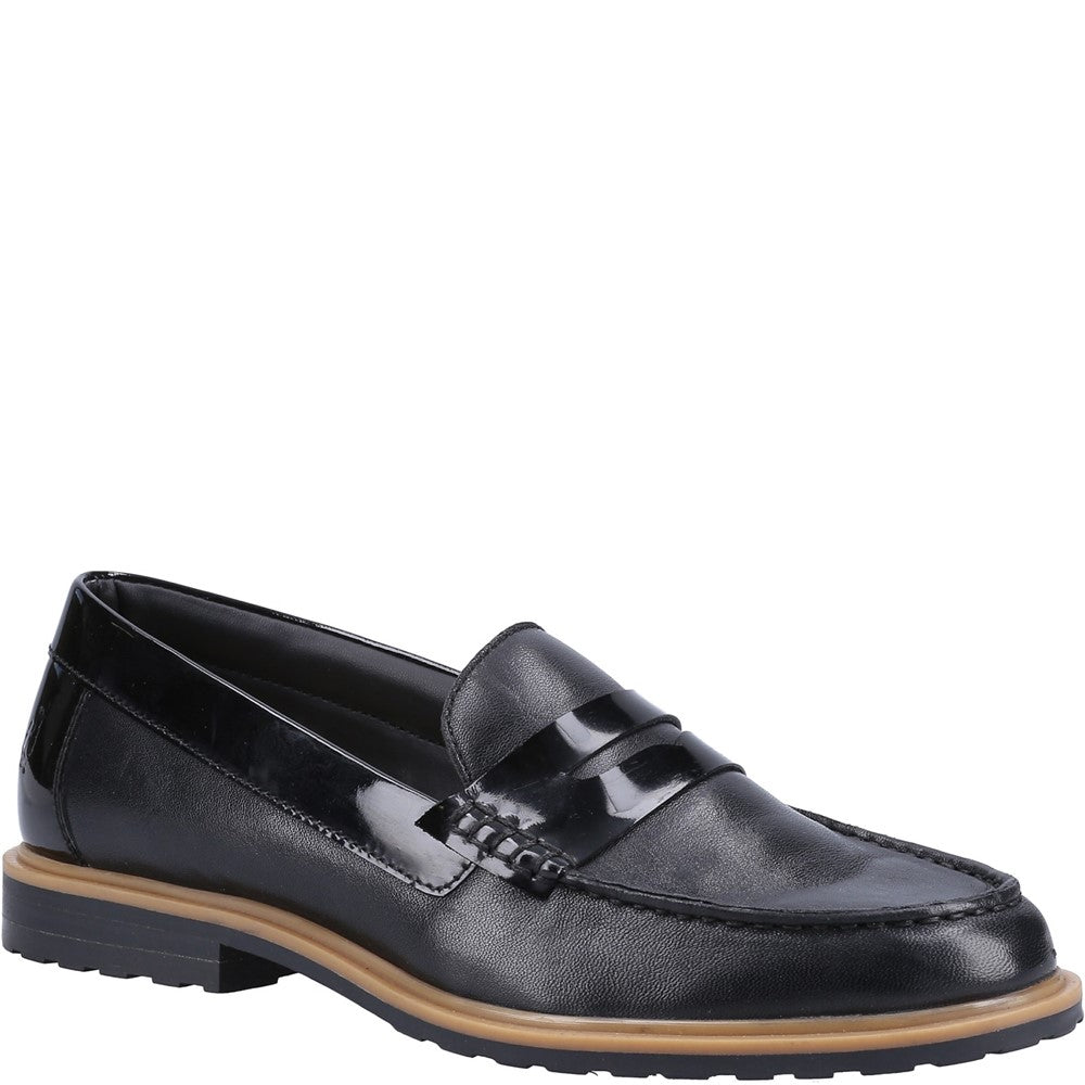 Slip On Ladies Shoes Black/Brown Hush Puppies Verity Shoe