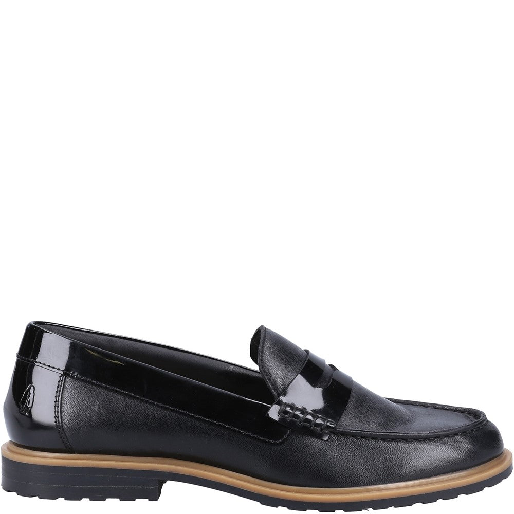 Slip On Ladies Shoes Black/Brown Hush Puppies Verity Shoe