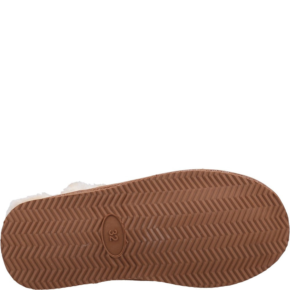 Childrens Slippers Tan Hush Puppies Ashlynn Slipper
