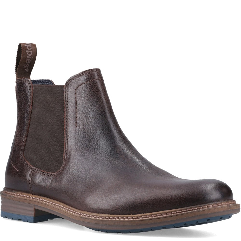 Mens Boots Chocolate Hush Puppies Justin Chelsea Boot
