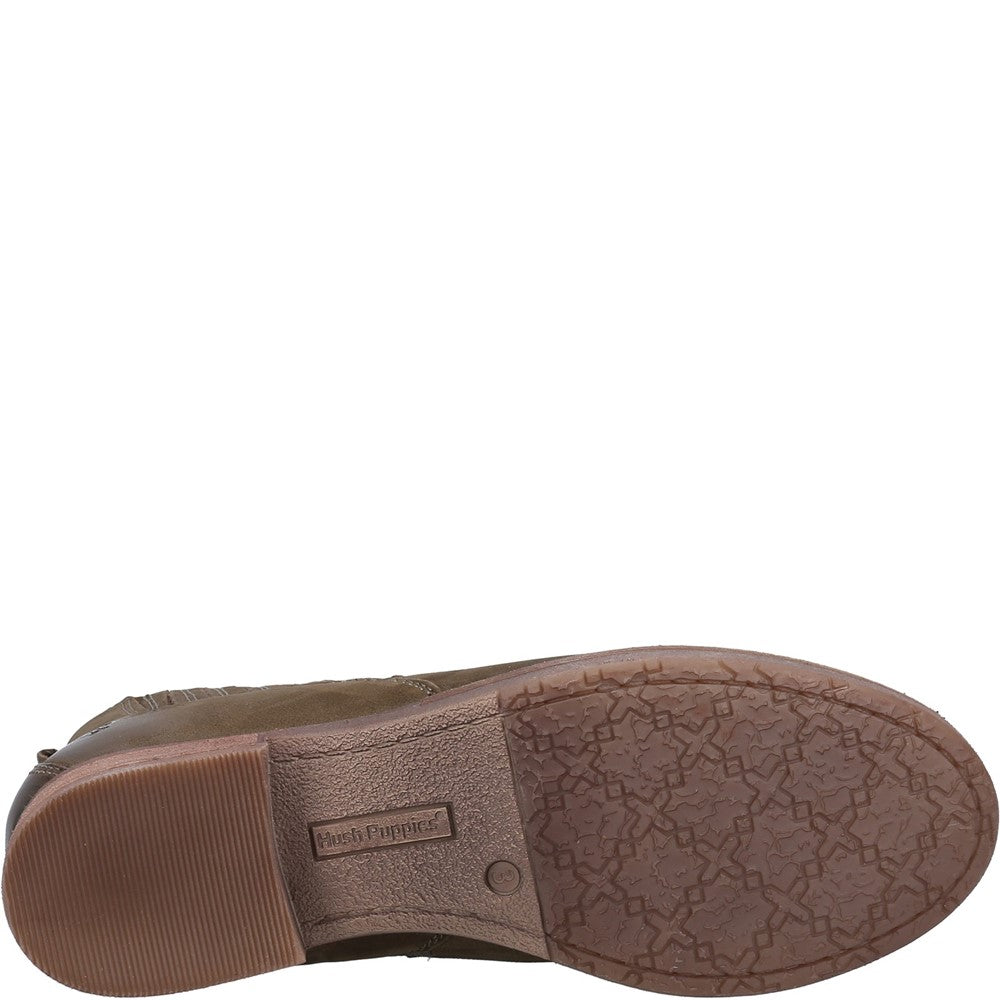 Ladies Ankle Boots Khaki Hush Puppies Edith Boot