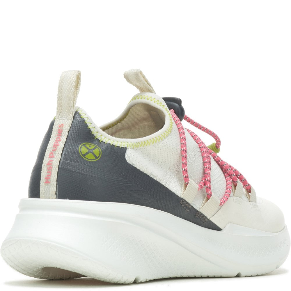 Ladies Sports White Hush Puppies Spark Bungee