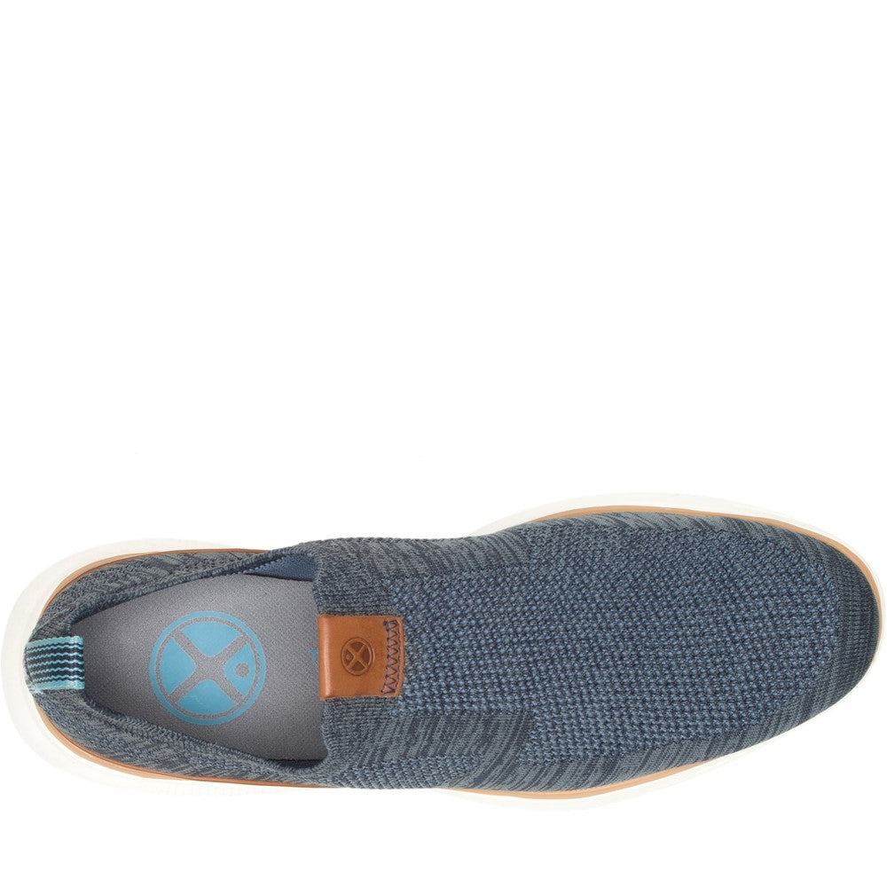 Mens Formal Slip On Shoes Navy Hush Puppies Advance Shoe