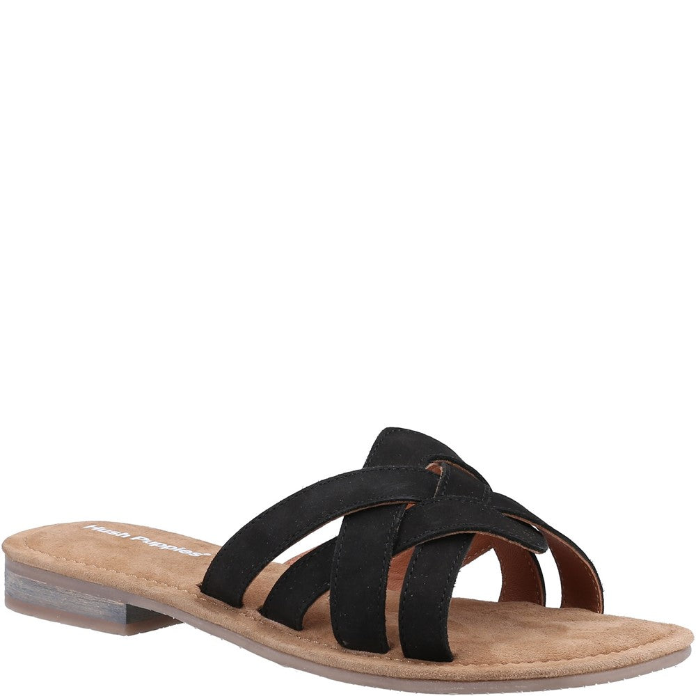 Sandal Ladies Summer Black Hush Puppies Alexandra Mule Sandal