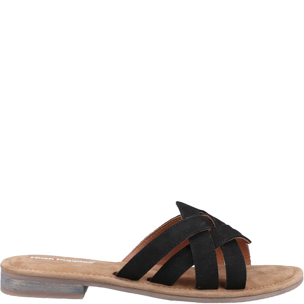 Sandal Ladies Summer Black Hush Puppies Alexandra Mule Sandal