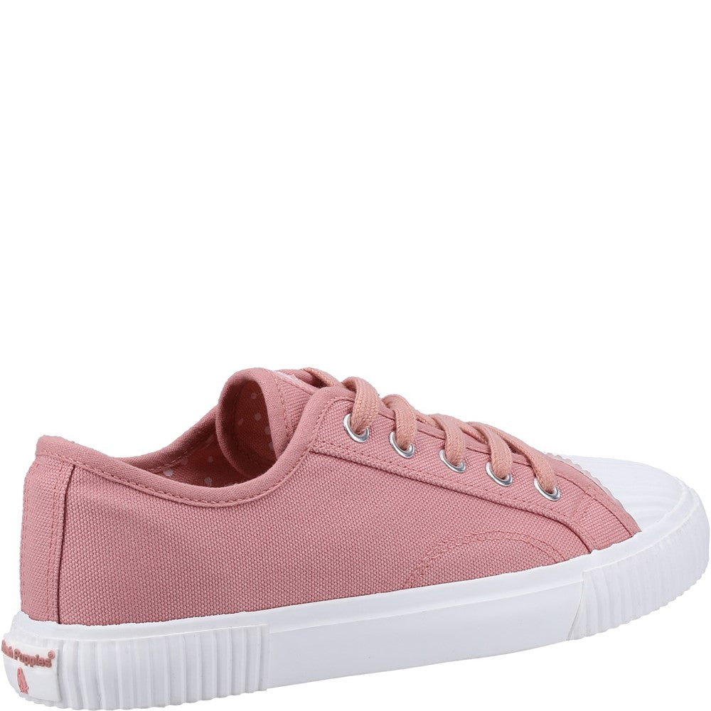 Ladies Sports Pink Hush Puppies Brooke Canvas Trainer