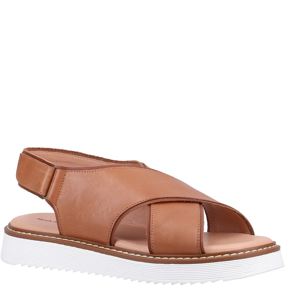 Sandal Ladies Summer Tan Hush Puppies Clarissa Cross Over Sand