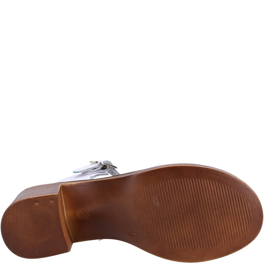 Ladies Heeled Sandals White Hush Puppies Gabby Sandal