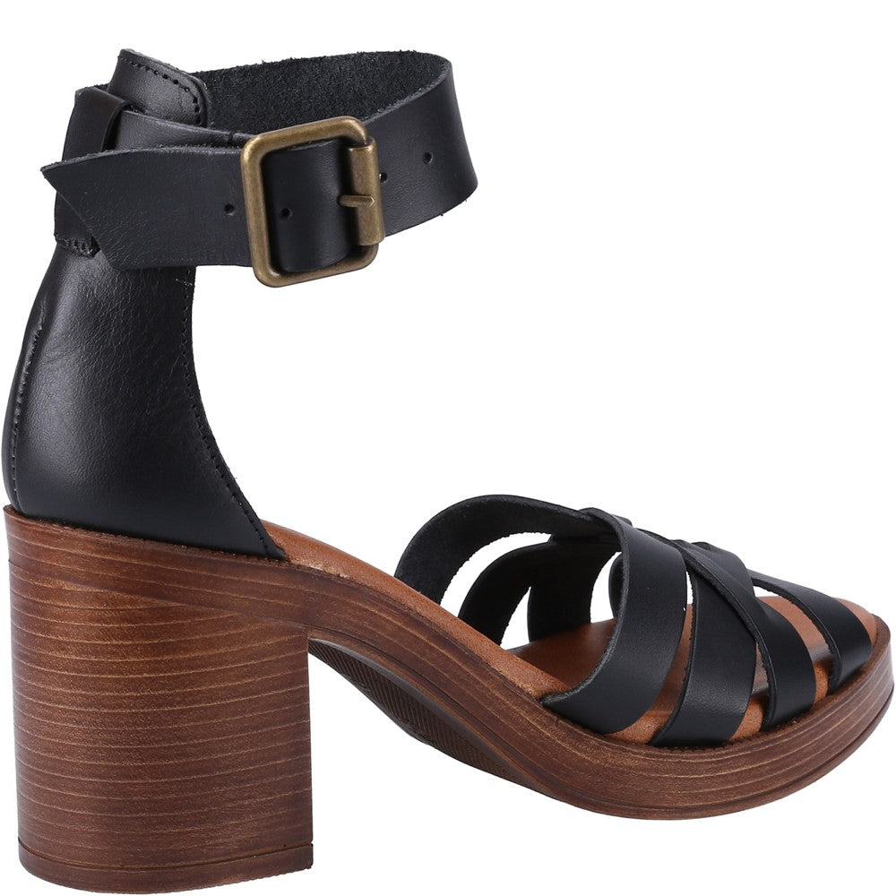 Ladies Heeled Sandals Black Hush Puppies Giselle Sandal