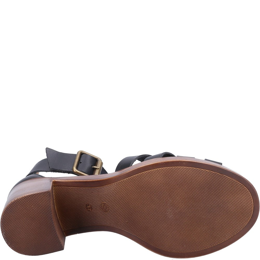 Ladies Heeled Sandals Black Hush Puppies Giselle Sandal
