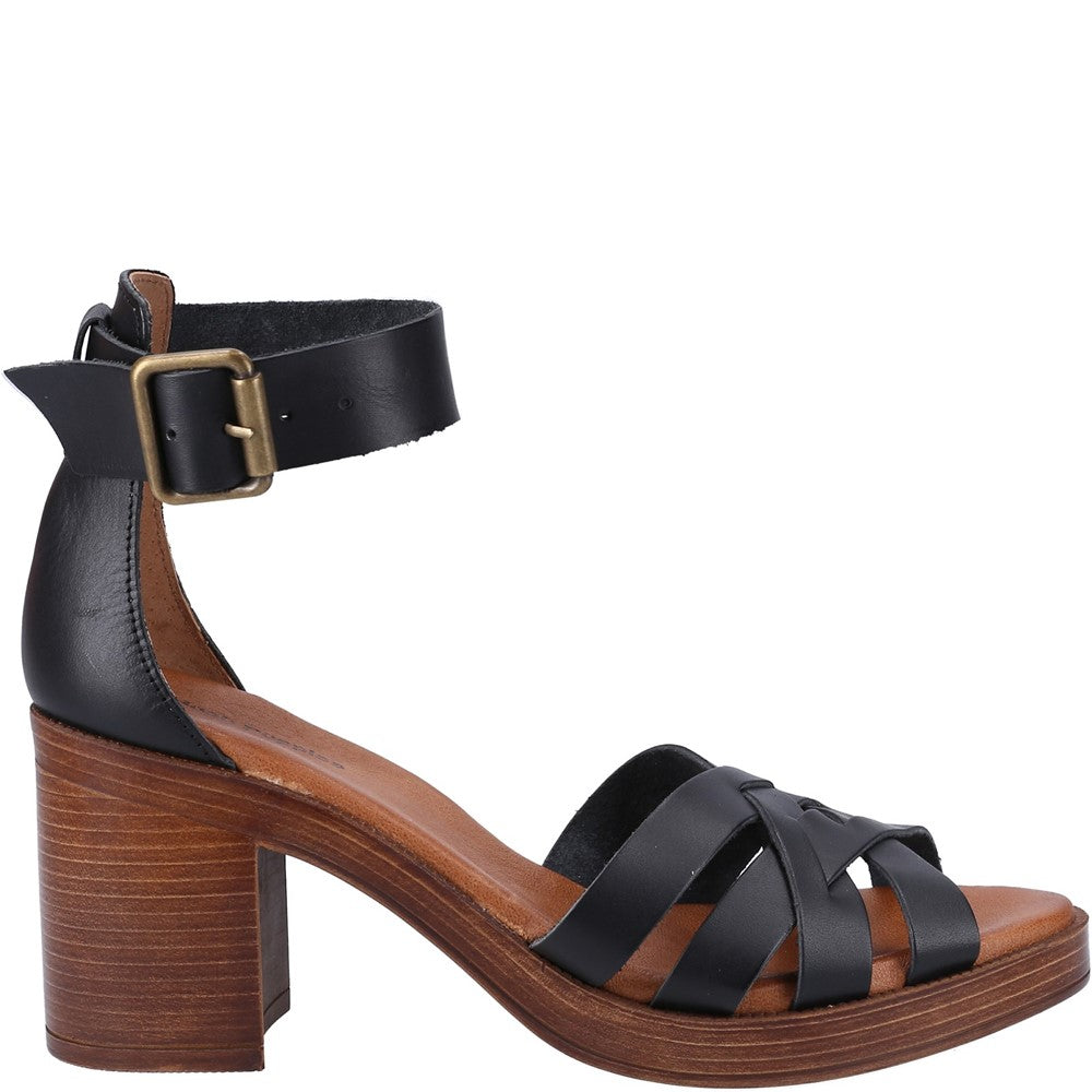 Ladies Heeled Sandals Black Hush Puppies Giselle Sandal