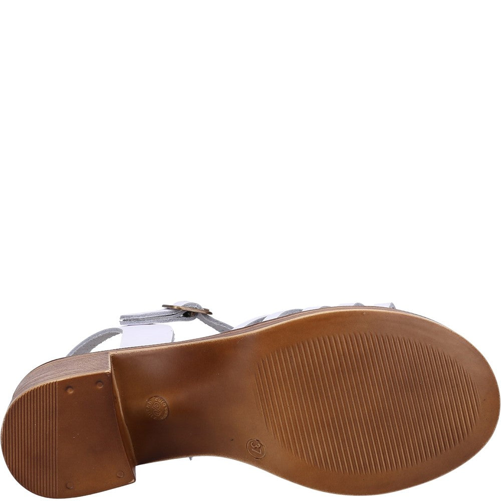 Ladies Heeled Sandals White Hush Puppies Greta Sandal