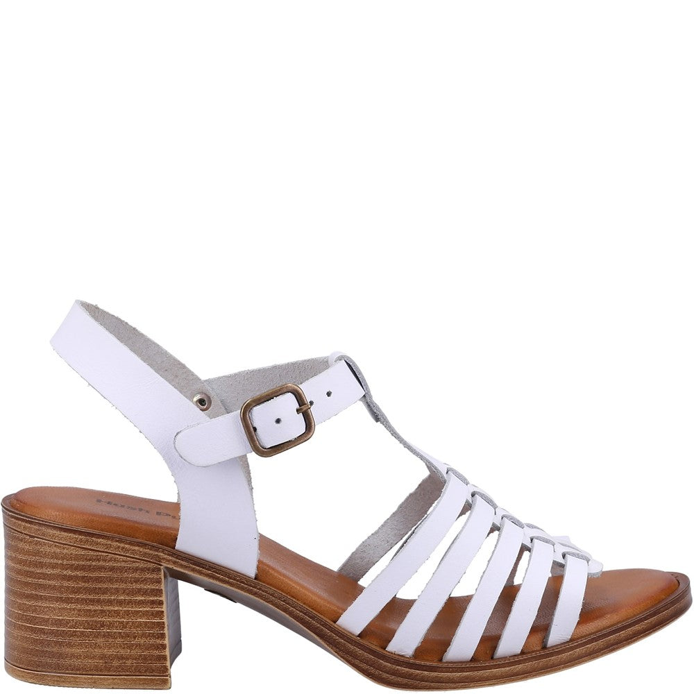 Ladies Heeled Sandals White Hush Puppies Greta Sandal