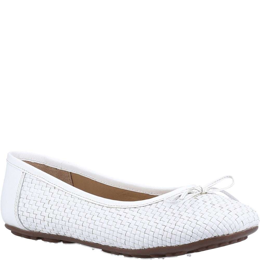 Ballerinas White Hush Puppies Janelle Woven Ballerina