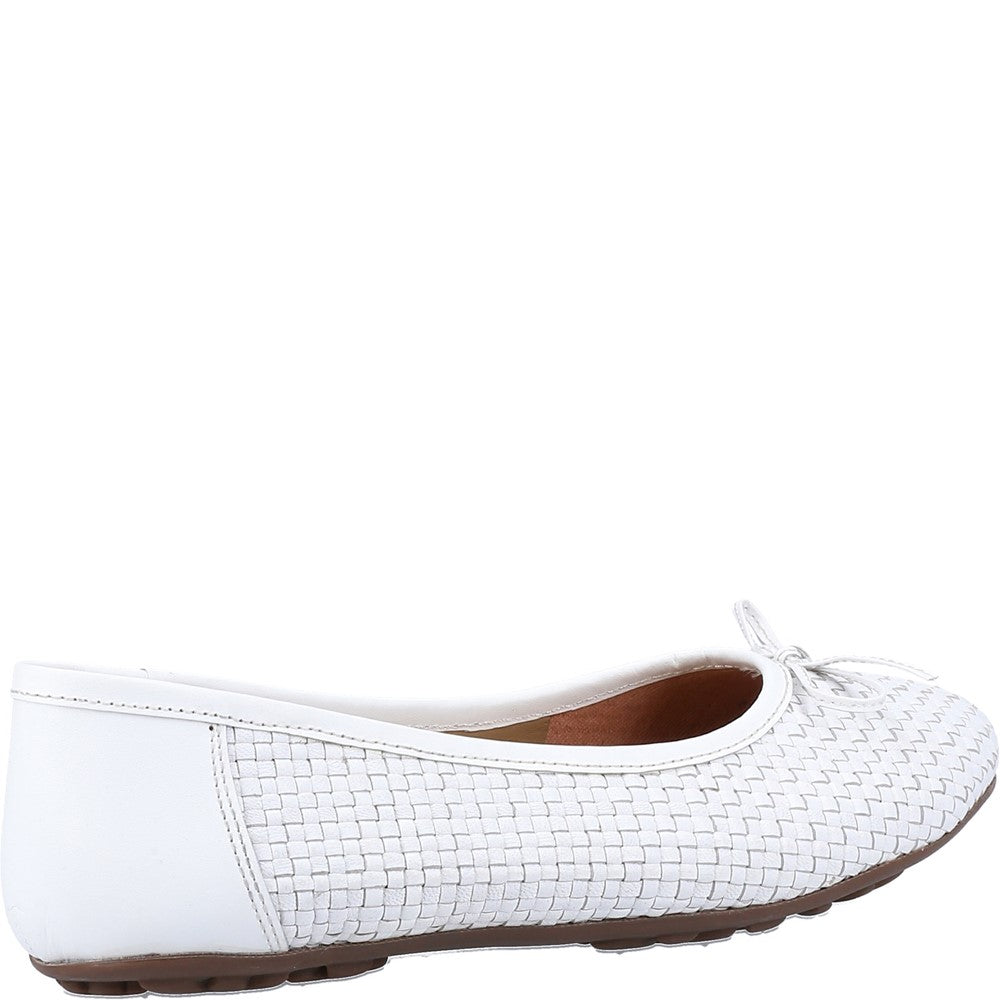 Ballerinas White Hush Puppies Janelle Woven Ballerina