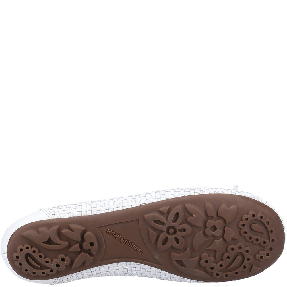 Ballerinas White Hush Puppies Janelle Woven Ballerina