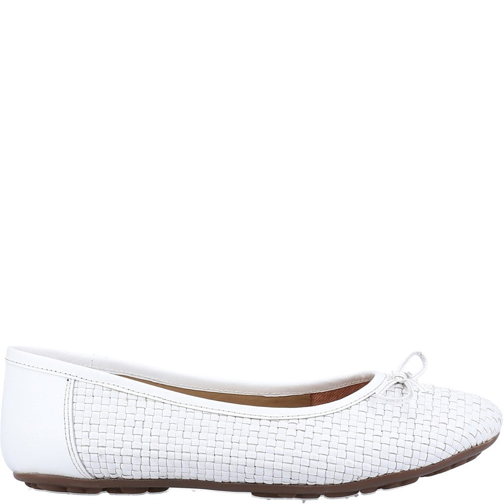 Ballerinas White Hush Puppies Janelle Woven Ballerina