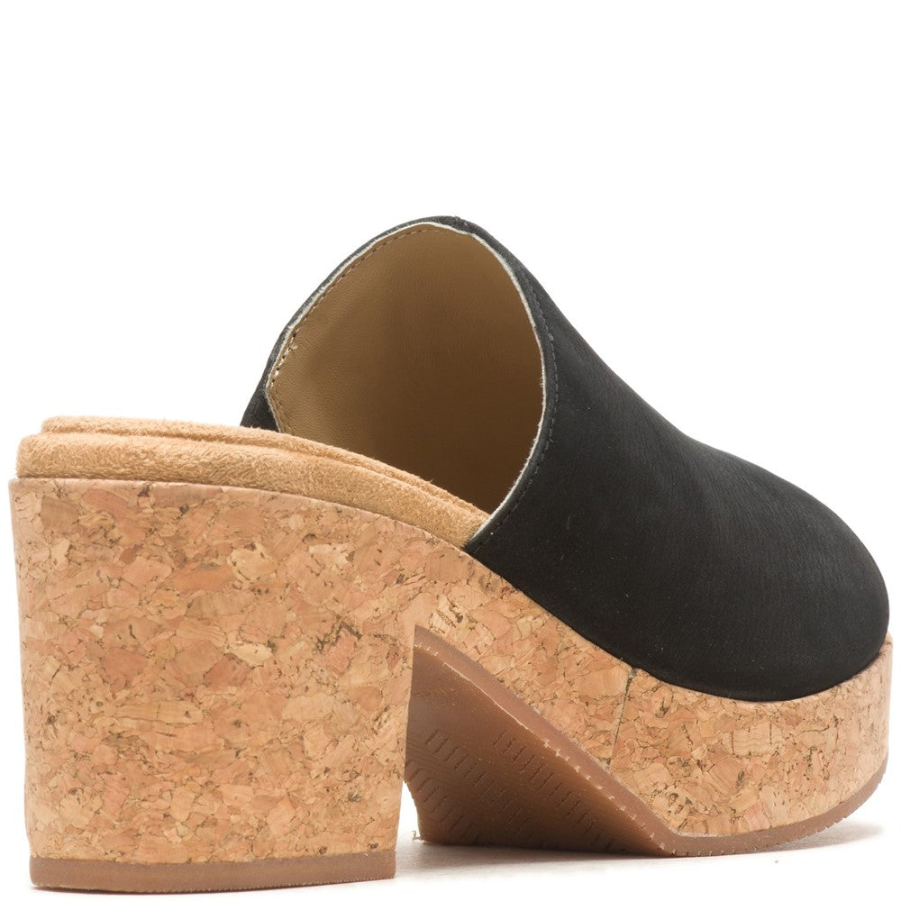 Ladies Heeled Sandals Black Hush Puppies Poppy Slide
