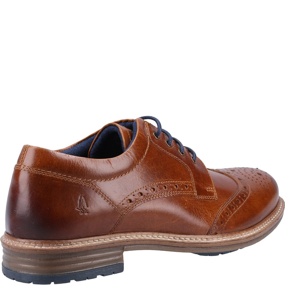 Mens Formal Lace Up Shoes Tan Hush Puppies Jayden Brogue