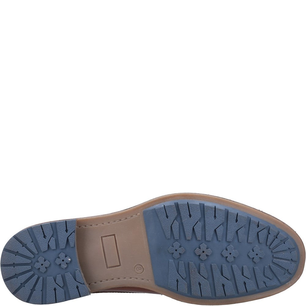 Mens Formal Lace Up Shoes Tan Hush Puppies Jayden Brogue