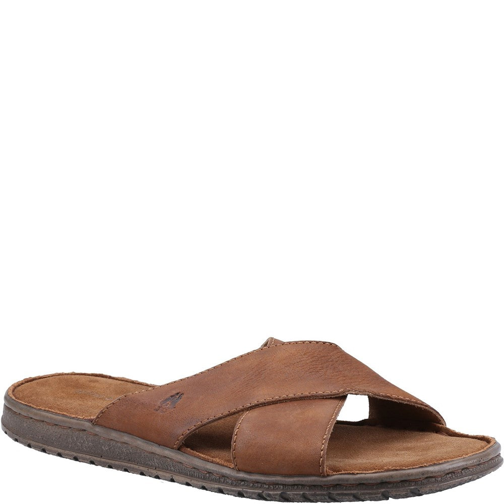 Sandal Mens Summer Brown Hush Puppies Nile Cross Over Sandal