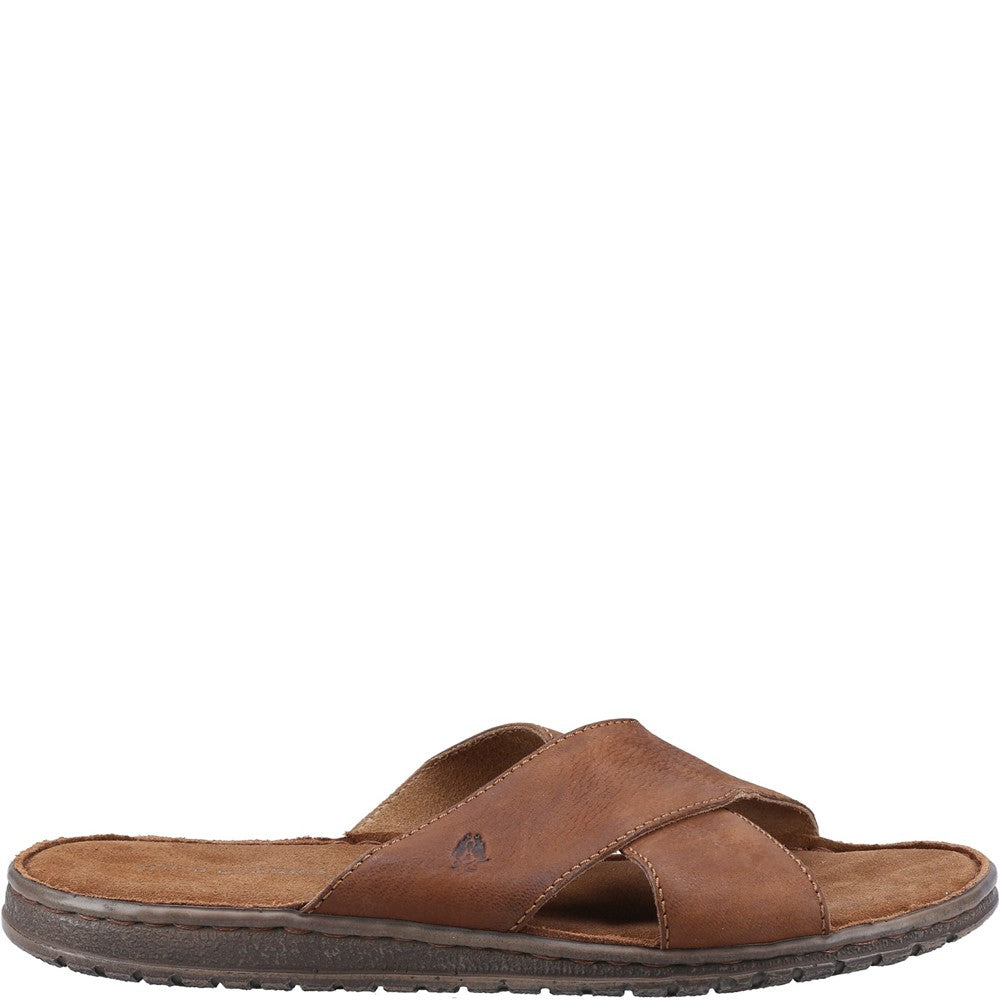Sandal Mens Summer Brown Hush Puppies Nile Cross Over Sandal