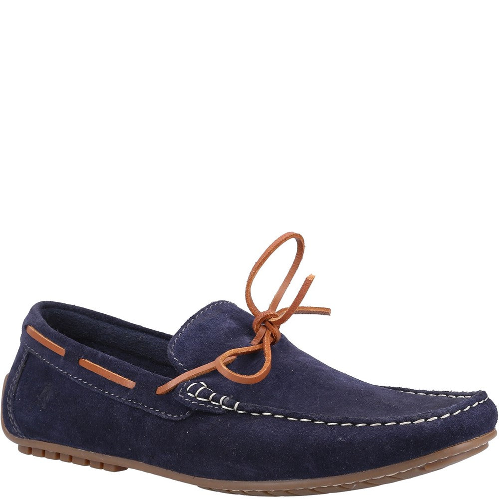 Slip On Mens Summer Navy Hush Puppies Reuben Boat Shoe