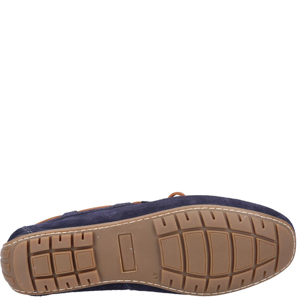 Slip On Mens Summer Navy Hush Puppies Reuben Boat Shoe
