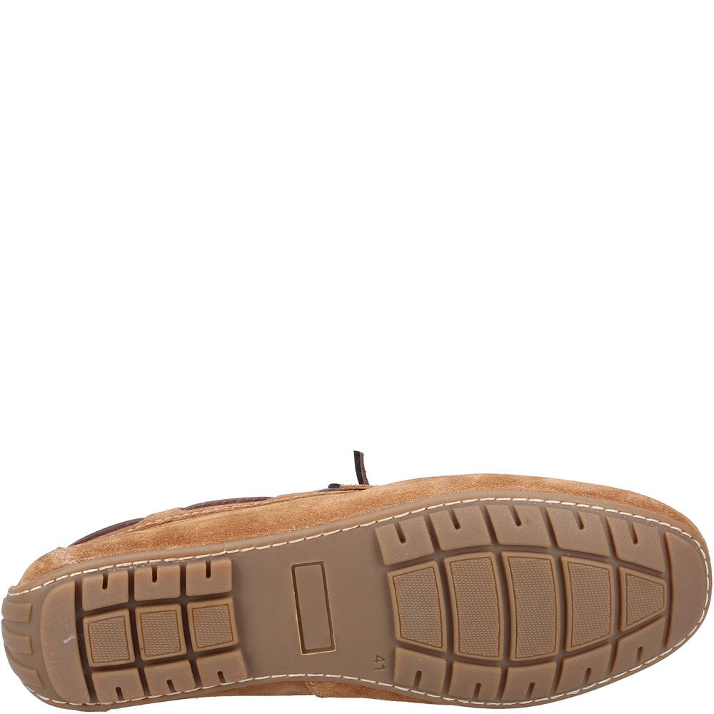 Slip On Mens Summer Tan Hush Puppies Reuben Boat Shoe
