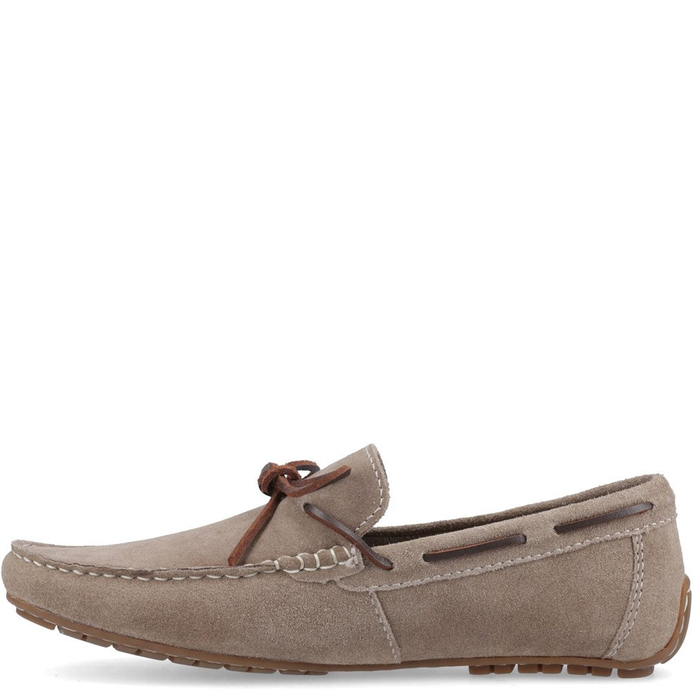 Slip On Mens Summer Taupe Hush Puppies Reuben Boat Shoe
