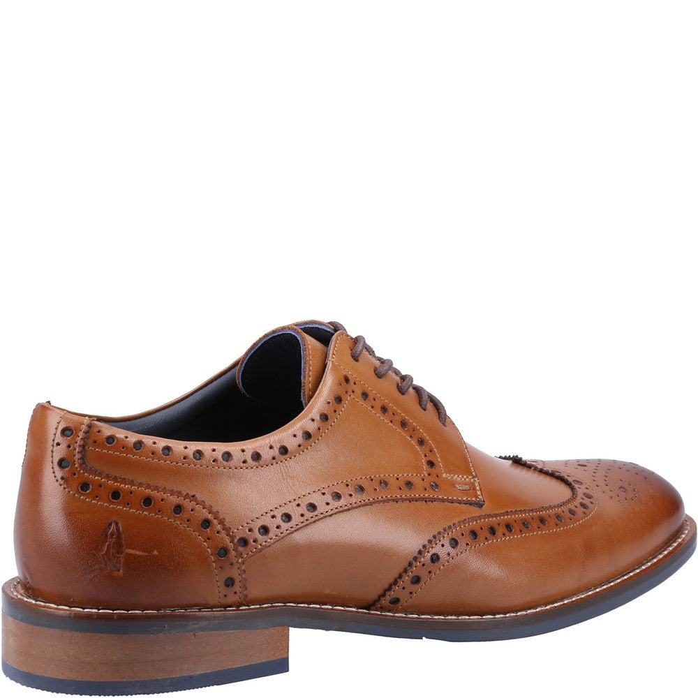 Mens Formal Lace Up Shoes Tan Hush Puppies Dustin Brogue Shoe