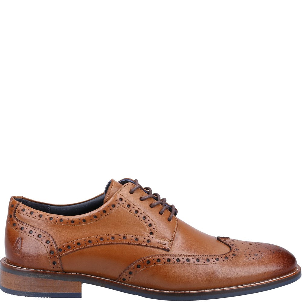 Mens Formal Lace Up Shoes Tan Hush Puppies Dustin Brogue Shoe