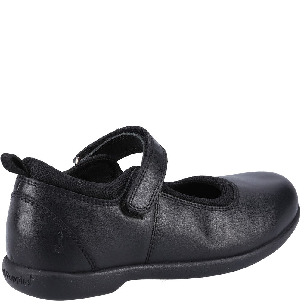 Girls BTS Black Hush Puppies Bianca JNR Shoe
