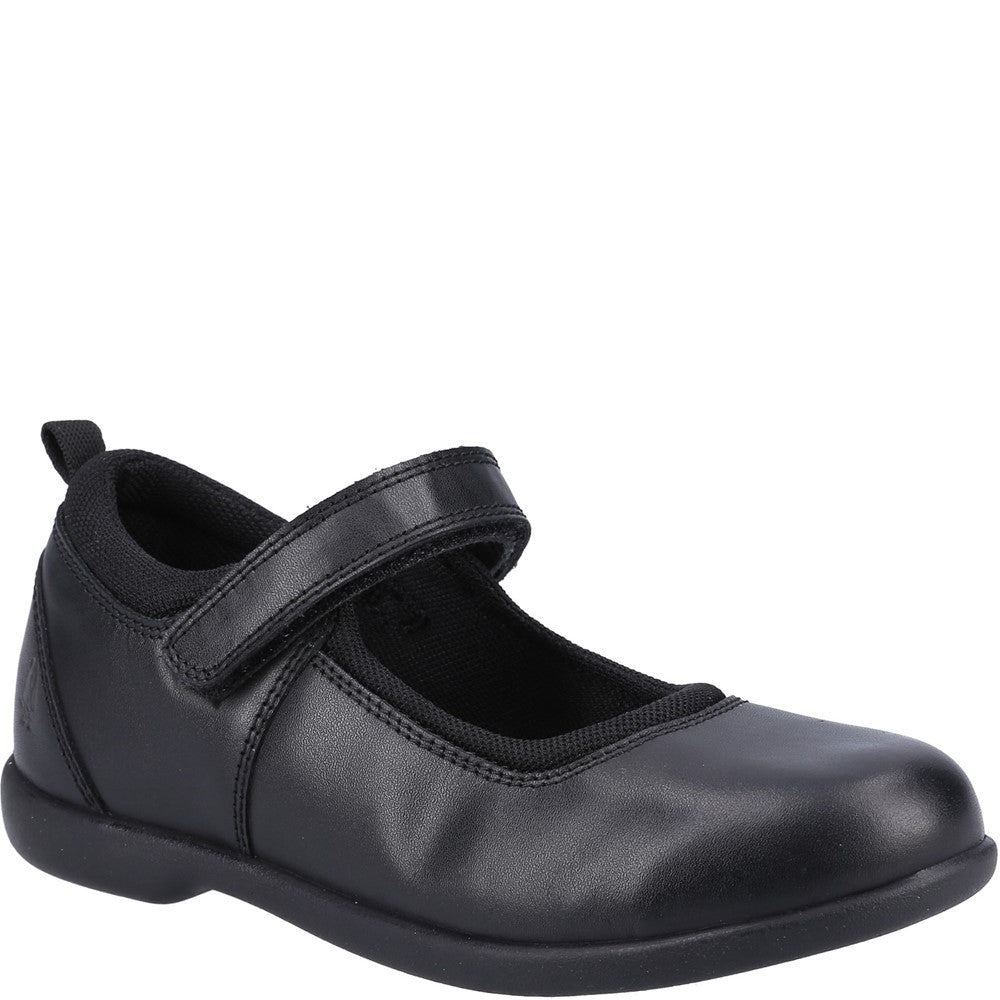 Girls BTS Black Hush Puppies Bianca SNR Shoe