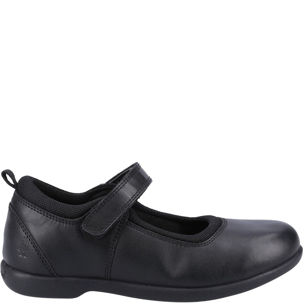Girls BTS Black Hush Puppies Bianca SNR Shoe