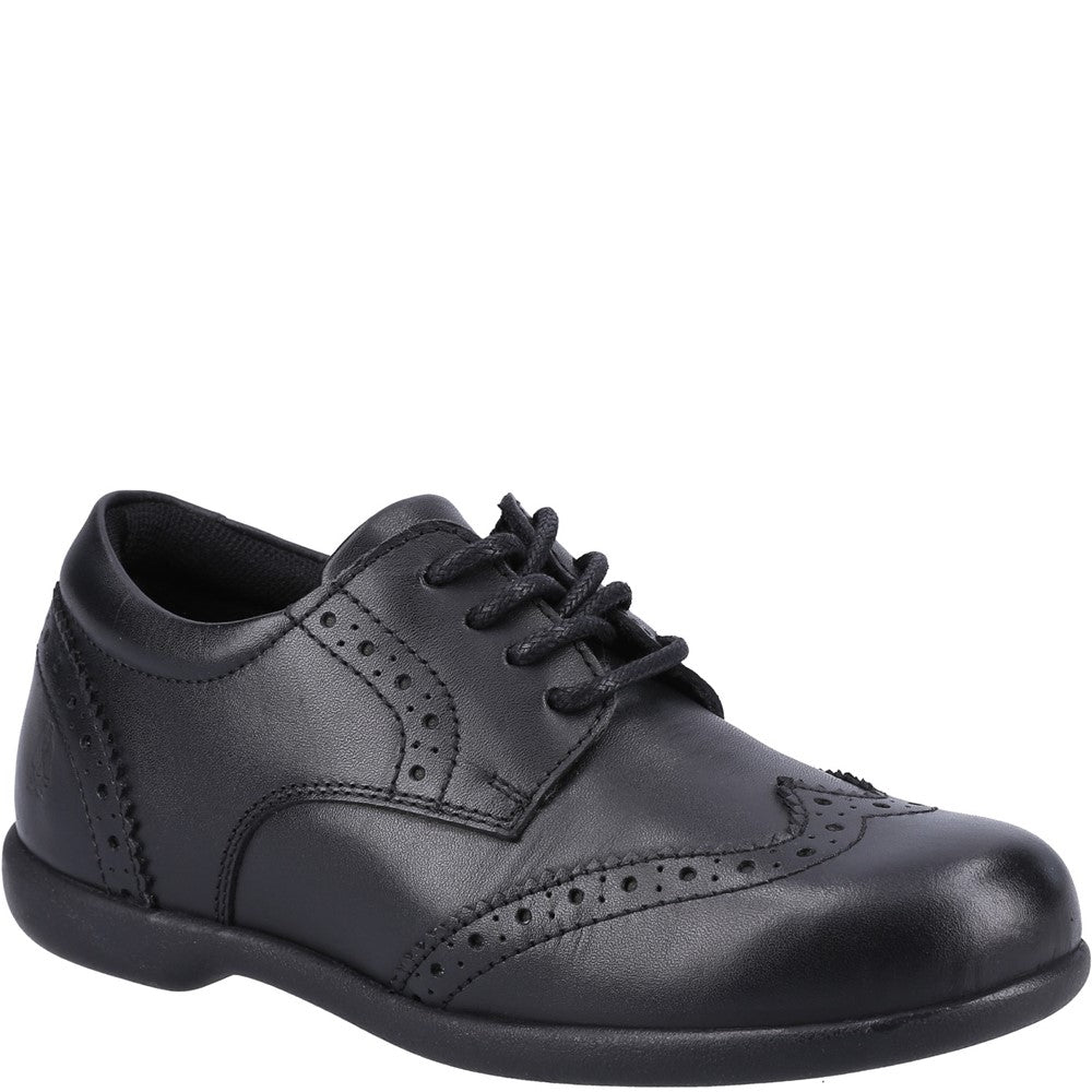 Girls BTS Black Hush Puppies Bridget SNR Shoe