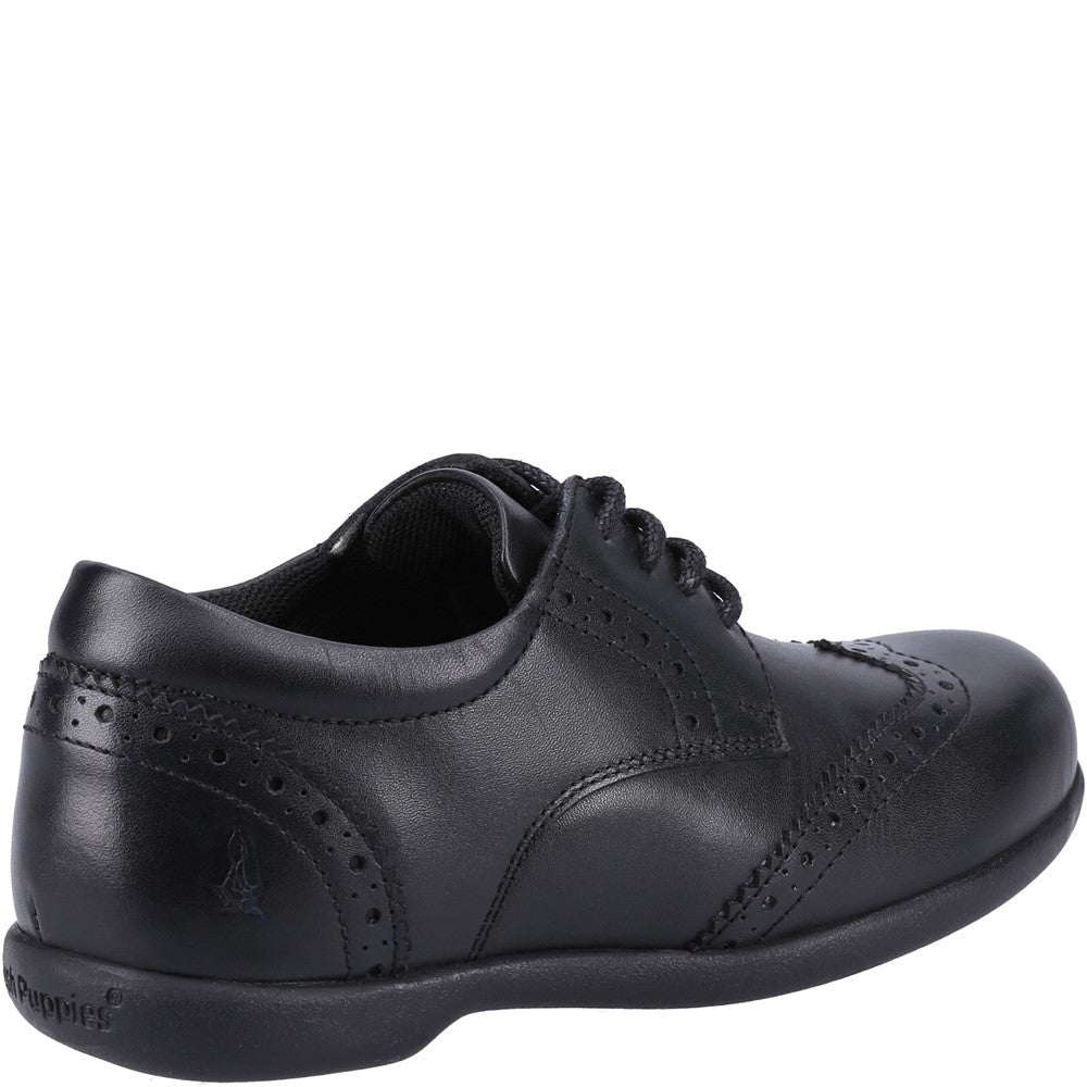 Girls BTS Black Hush Puppies Bridget SNR Shoe