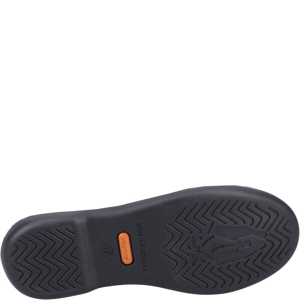 Girls BTS Black Hush Puppies Bridget SNR Shoe