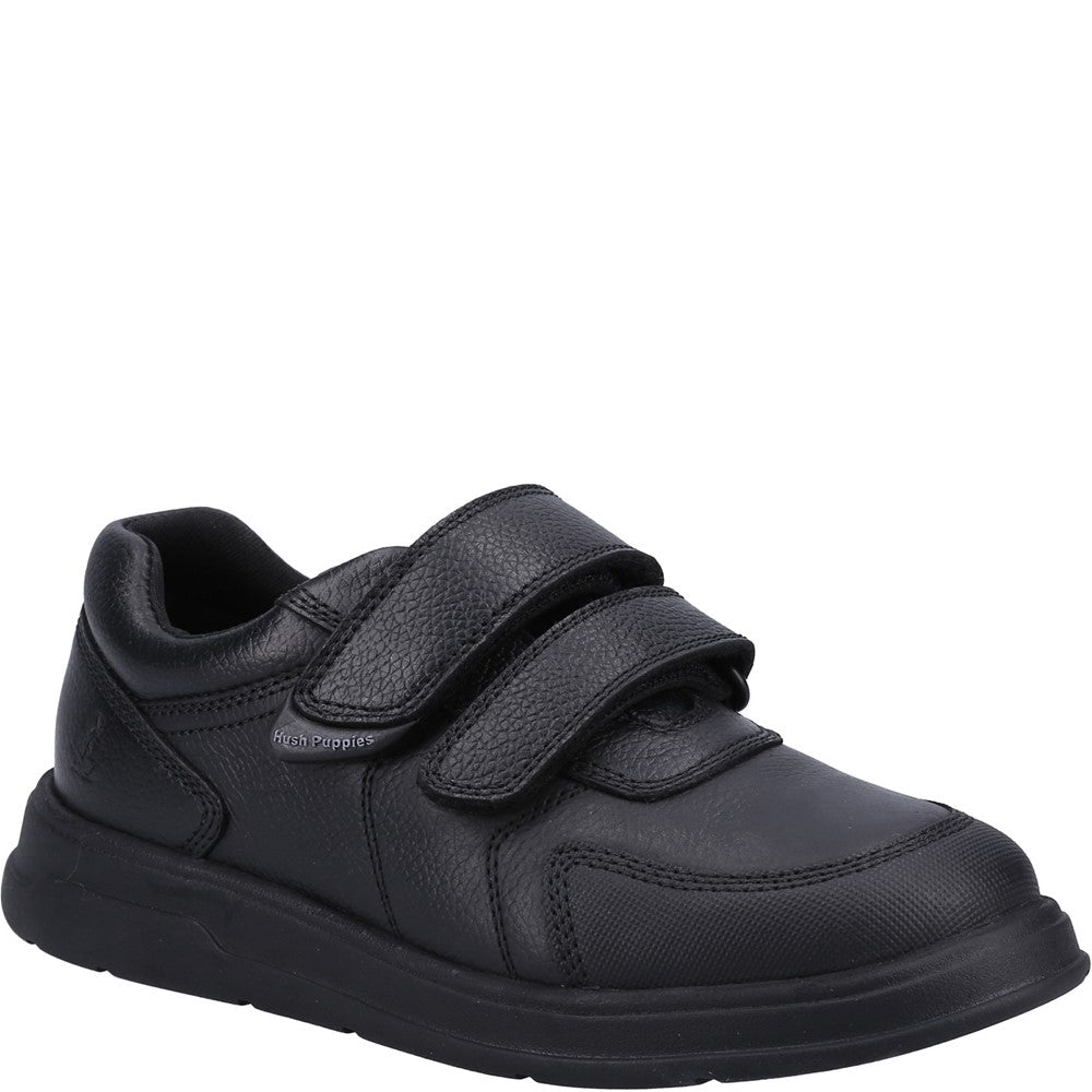 Boys BTS FLFR Black Hush Puppies Ryan SNR Shoe