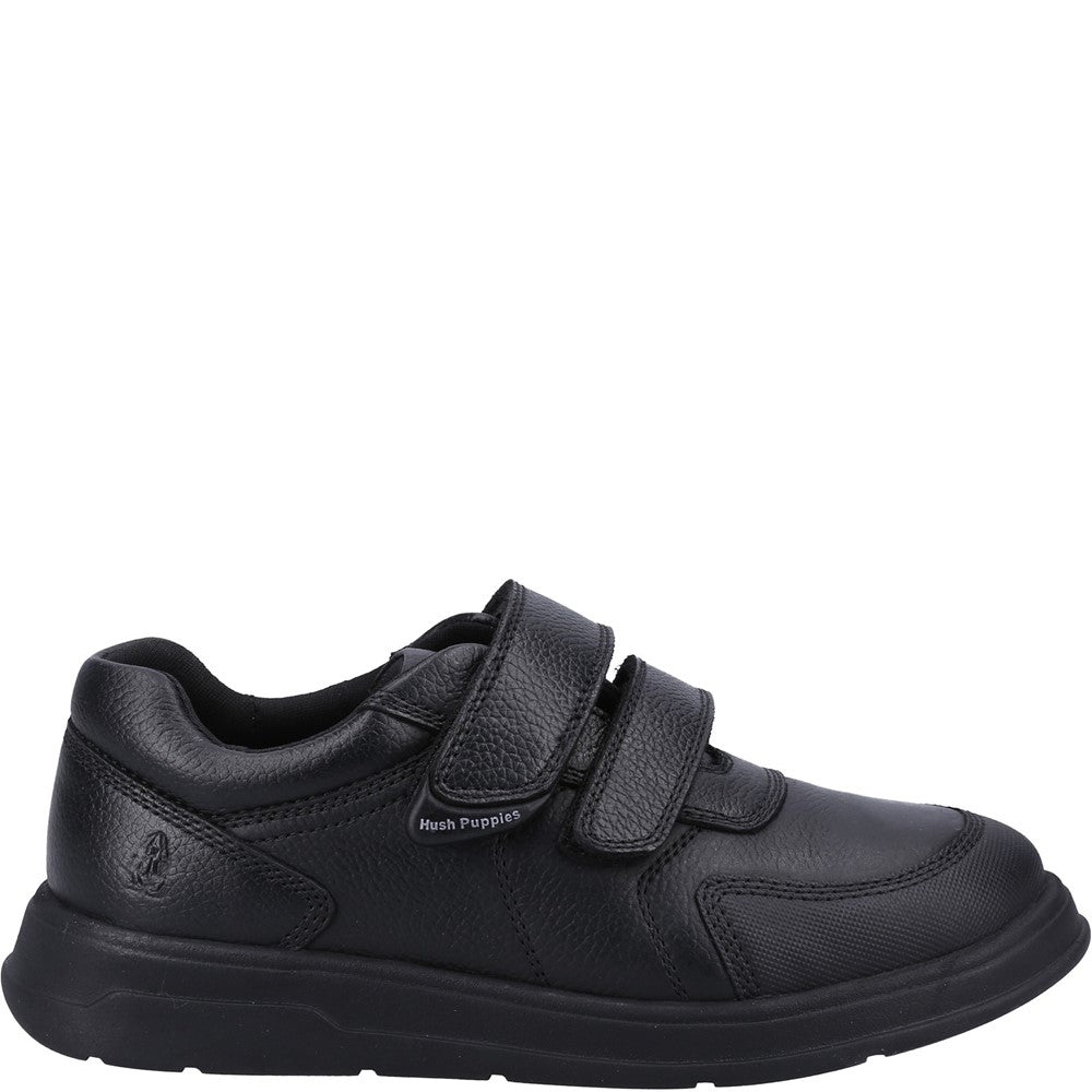 Boys BTS FLFR Black Hush Puppies Ryan SNR Shoe