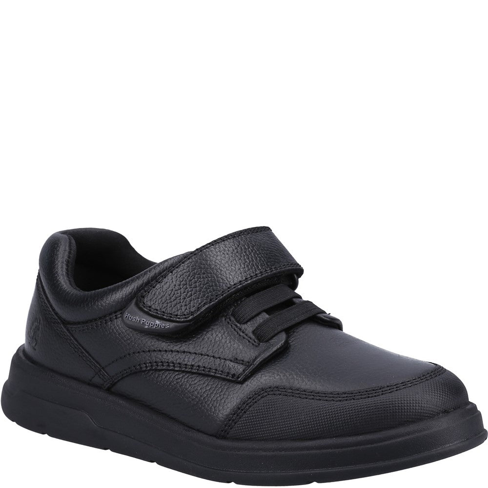 Boys BTS FLFR Black Hush Puppies Rowan SNR Shoe