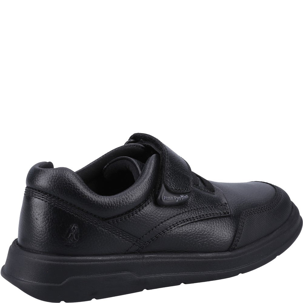 Boys BTS FLFR Black Hush Puppies Rowan SNR Shoe