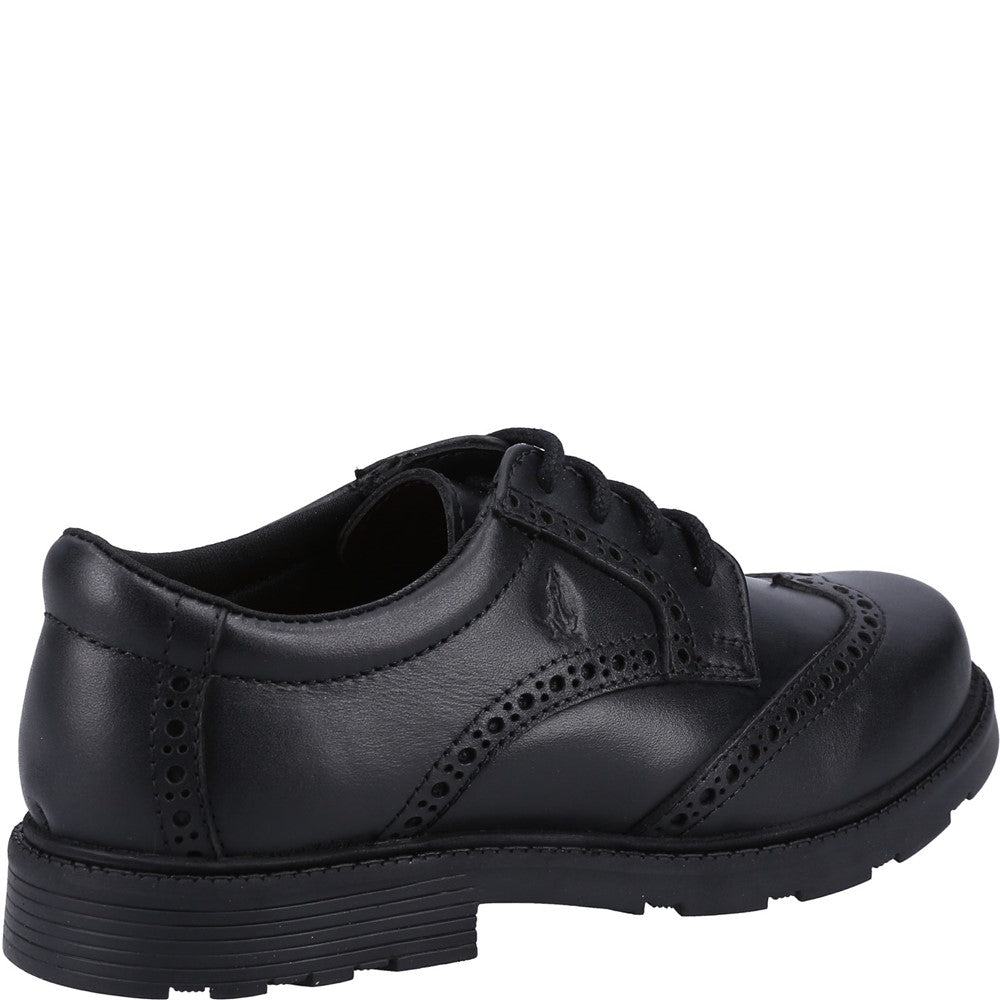 Boys BTS FLFR Black Hush Puppies Jacob SNR Shoe